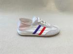 Women casual comfort sneakers satin shoes lace-up breathable with leather and