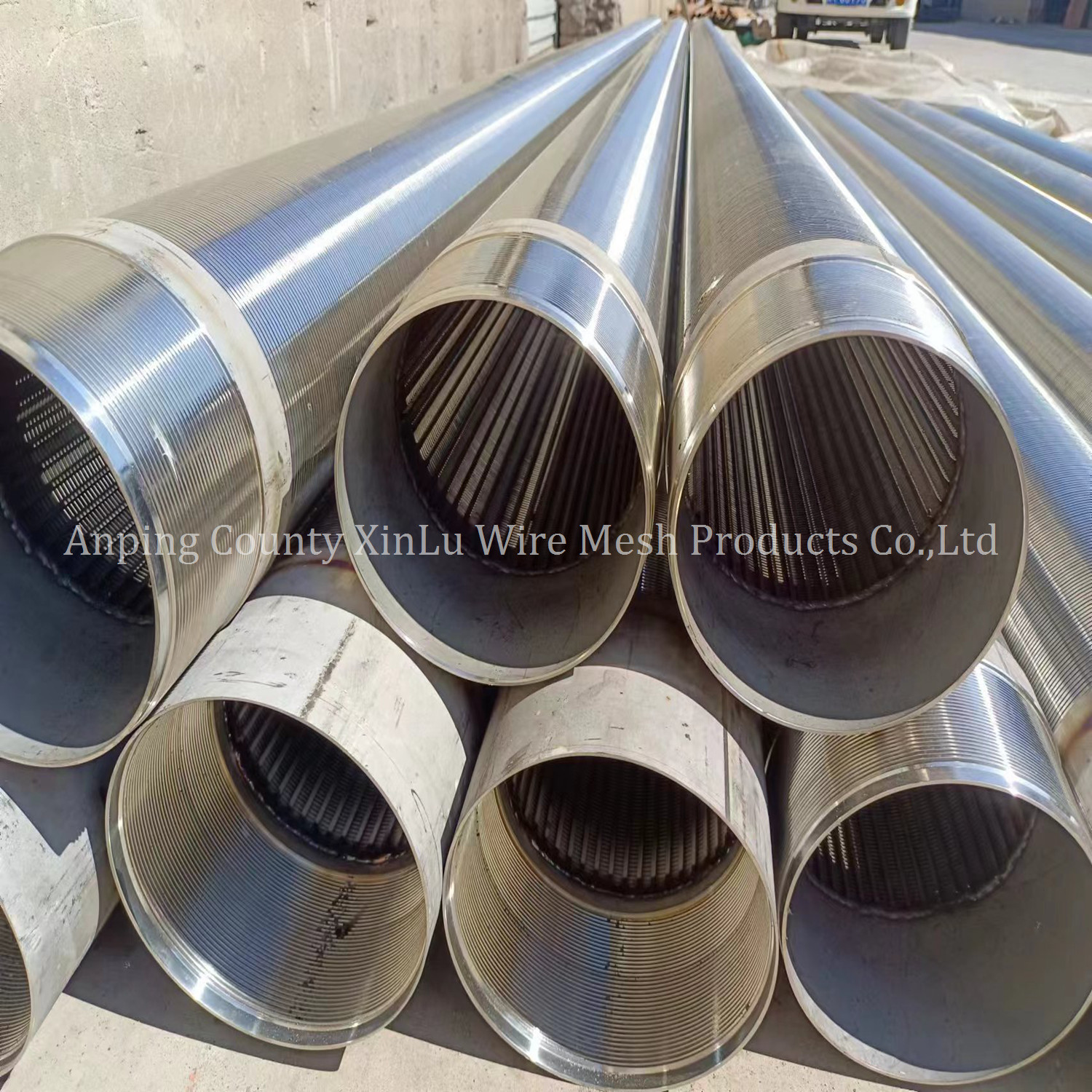 Vee Wire Stainless Steel Sand Control Screen Pipe 1000psi Pressure 0.080 Continuous Slot