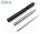 10g Collapsible Stainless Steel Drinking Straw , Colorful Telescoping Reusable