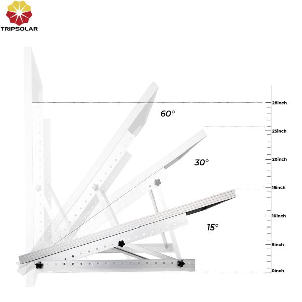 Aluminum Adjustable Triangle Racks for Flat Roof Solar Panel Energy Bracket Mounting
