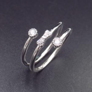 China OEM 925 Silver Cubic Zirconia Rings / 925 Sterling Silver Engagement Ring wholesale