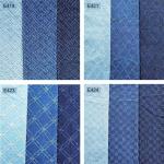 ISO9001 Indigo Polyester Cotton Jacquard Jean Denim Fabric Thick Breathable