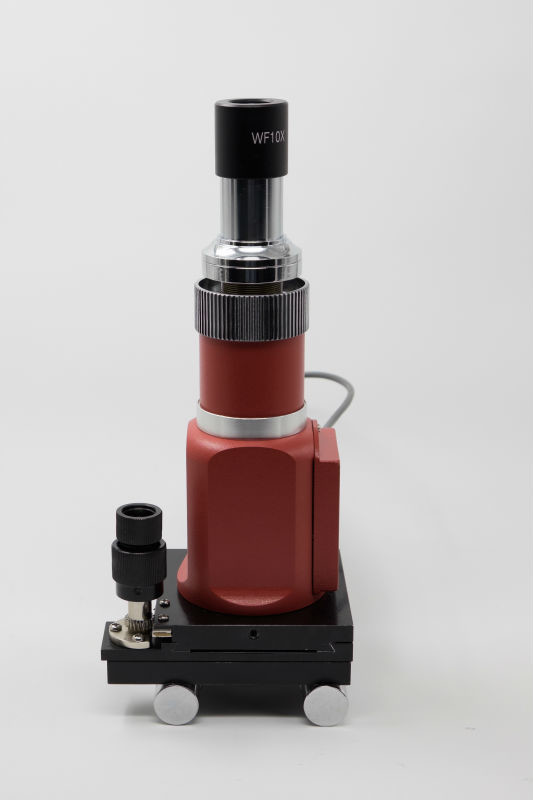 Handheld Monocular Metallurgical Microscope SM500 100x - 500x with 6V 15W Illuminator and Magnetic Stand