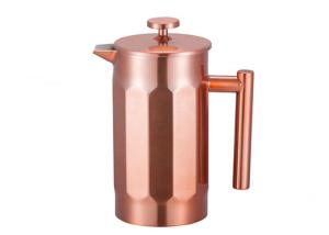 China Highly Polished Double Wall French Press Coffee Maker 27oz Stainless Steel SS304 wholesale