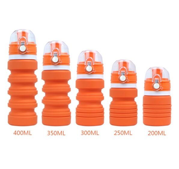 Leak Proof Collapsible Travel Water Bottle FDA Approved For Camping