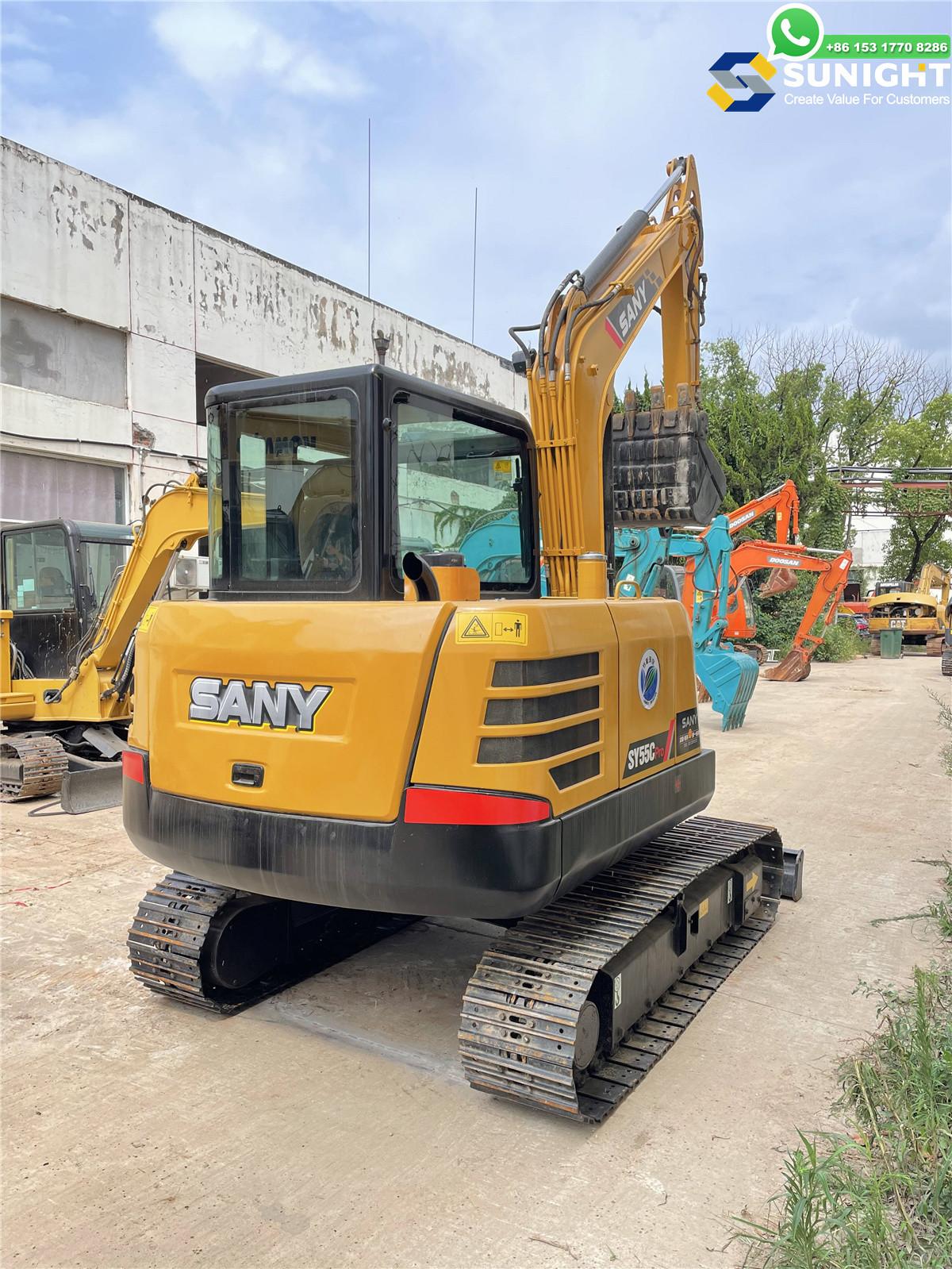 Small Excavator SY55C SY55U Digging Hydraulic Mining Machine 7ton Small Crawler Excavator