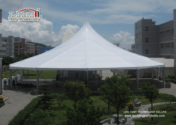 Waterproof White Color High Peak Tents / Wedding Reception Tent For Outdoor