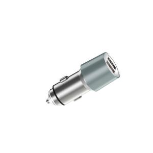 China Aluminium Alloy Stainless Steel Car 12V1.5A CE FCC QC 3.0 Charger wholesale