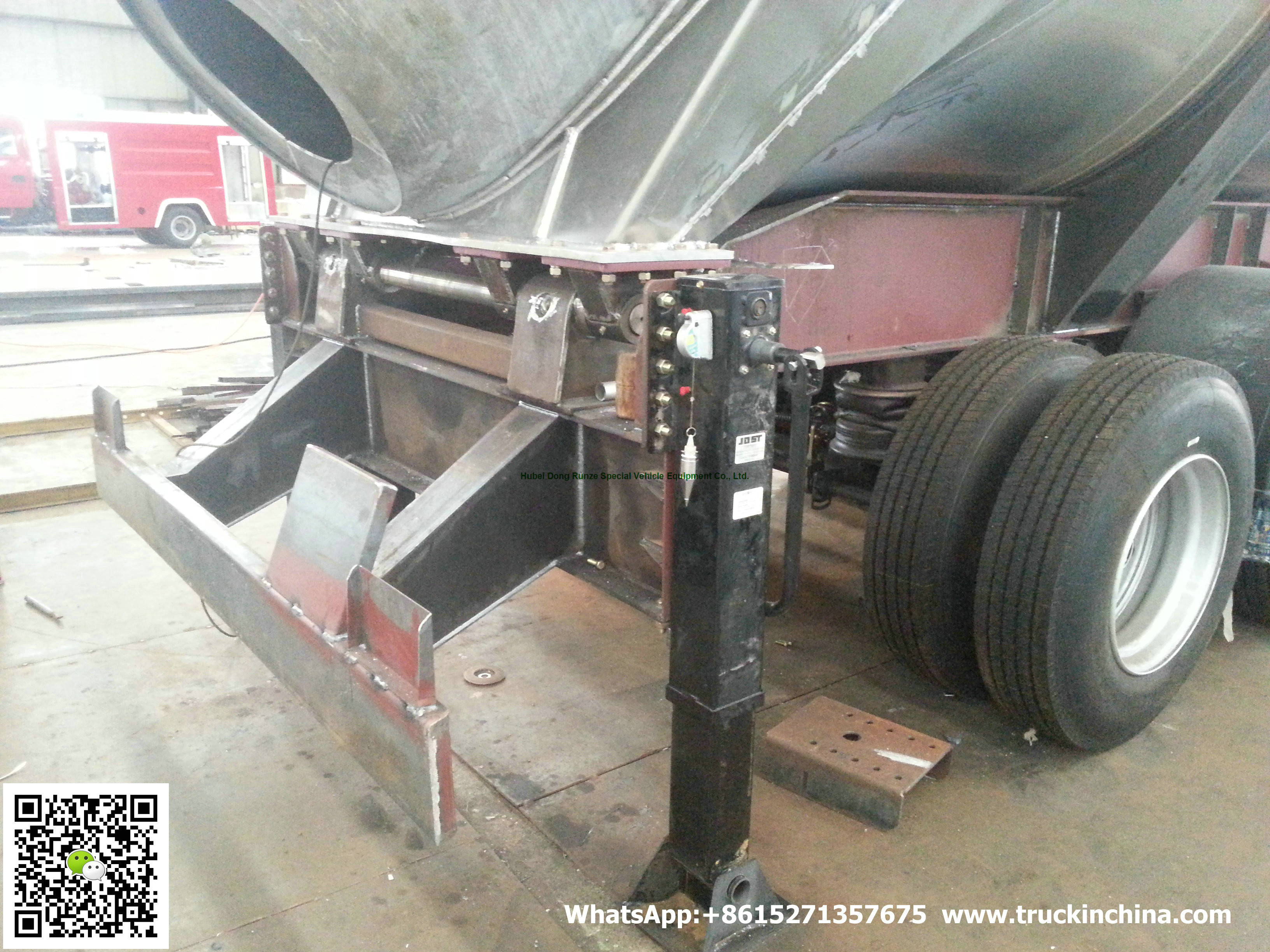 Aluminum Alloy Wheat Flour Bulk Tanker with Tipping Hydraulic Cylinder (6000USG-10000USG ）whApp:+8615271357675