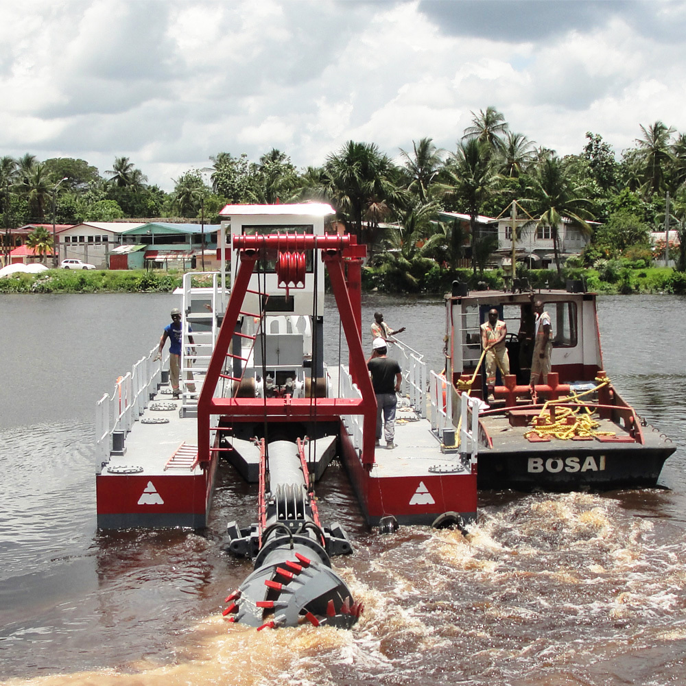 JMD350 14inch cutter head sand dredger in working site