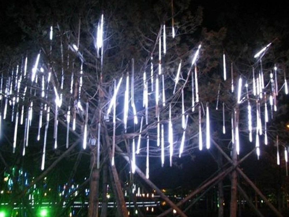 outdoor led christmas meteor shower rain light