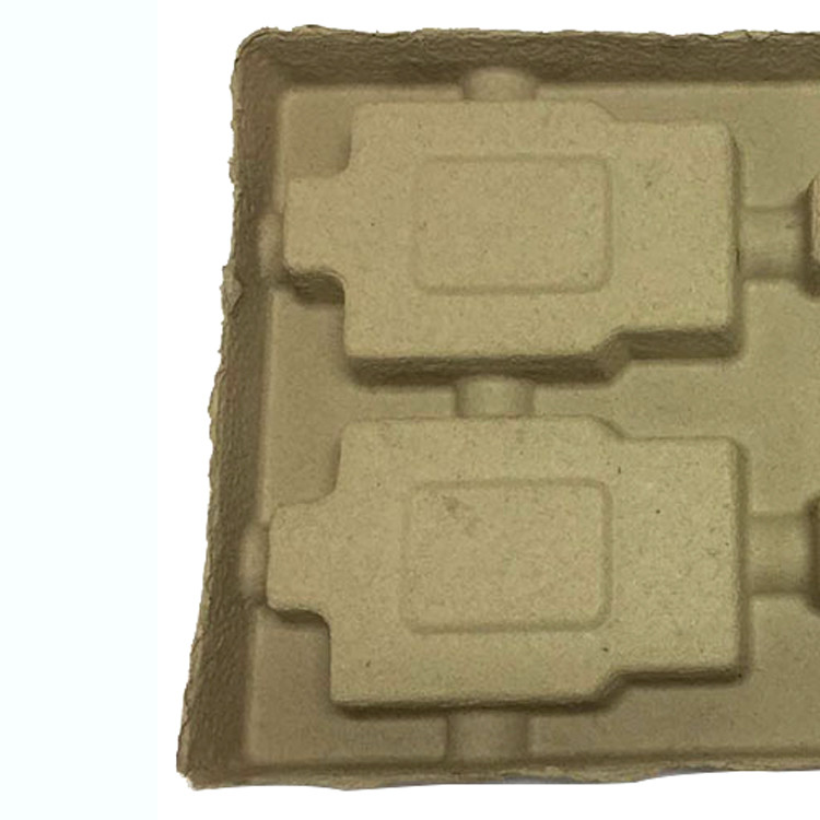Customized Brown Recycled Paper Moulded Pulp Tray Dry Press Box With Insert