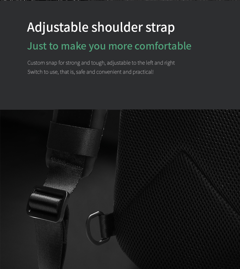 Oem Mens Laptop Sling Bag Mens Front Sling Bag Ventilation Multi Storey