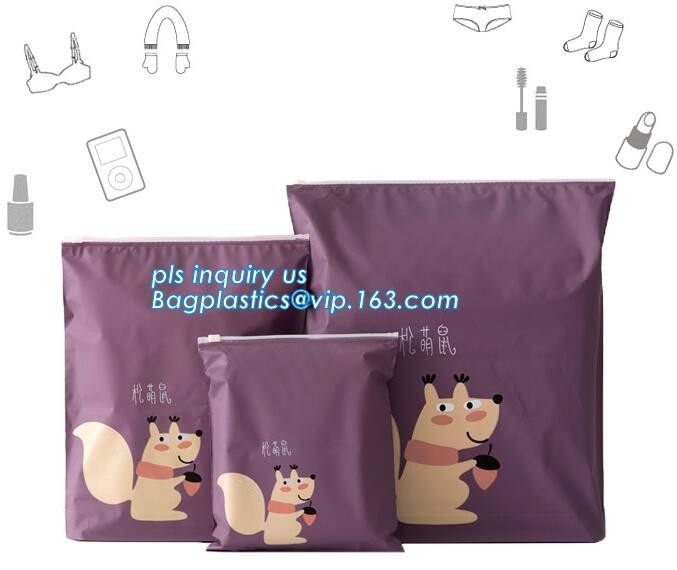 poly zip bags leakproof plastic slider zipper bags for packaging, slider Zip lockkk printed pvc zipper bags, quad sealed sl