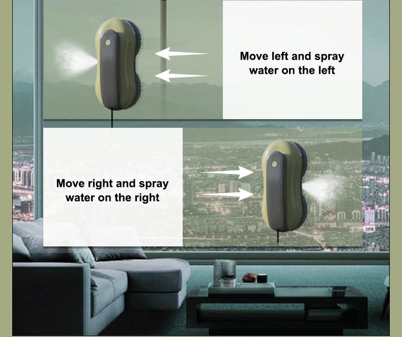 Window Glass Cleaner 500mAh Battery Capacity Remote Control App Control Mode Commercial