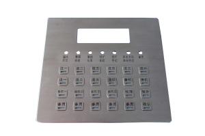 China 24 keys dynamic customized led 304 stainless steel keypad waterproof wholesale