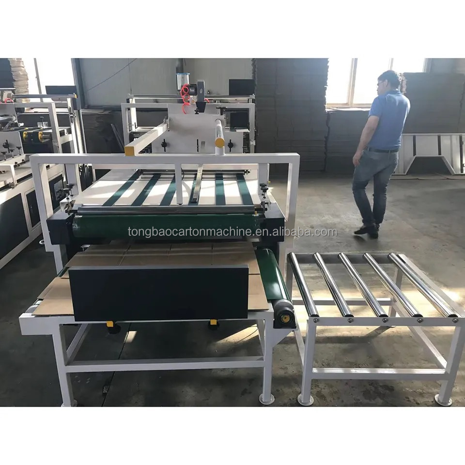 Electric Driven Semi Automatic Carton Folding Box Gluing Machine for 600mm Boxes