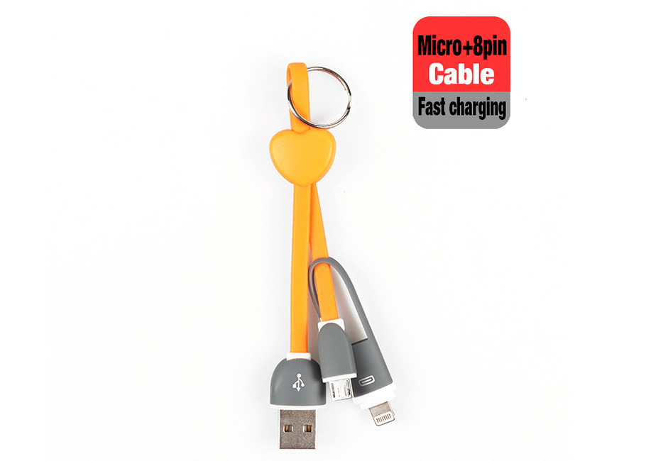 2 In 1 8 Pin Micro High Speed USB Cable , Smartphone USB Extension Wire