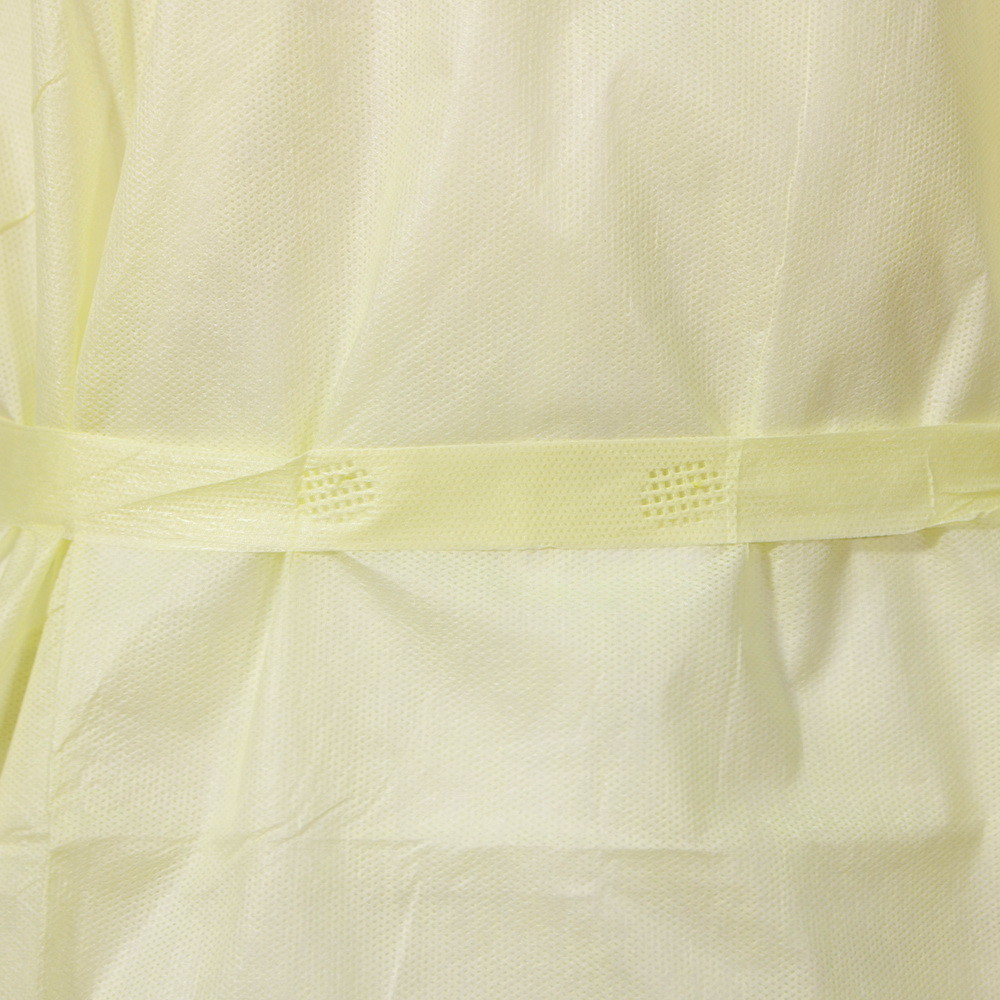 Yellow Disposable Waterproof Isolation Surgical Gown