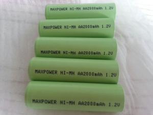 China AA2000mAh NIMH Rechargeable Batteries 1000 Cycles IEC CE UL wholesale