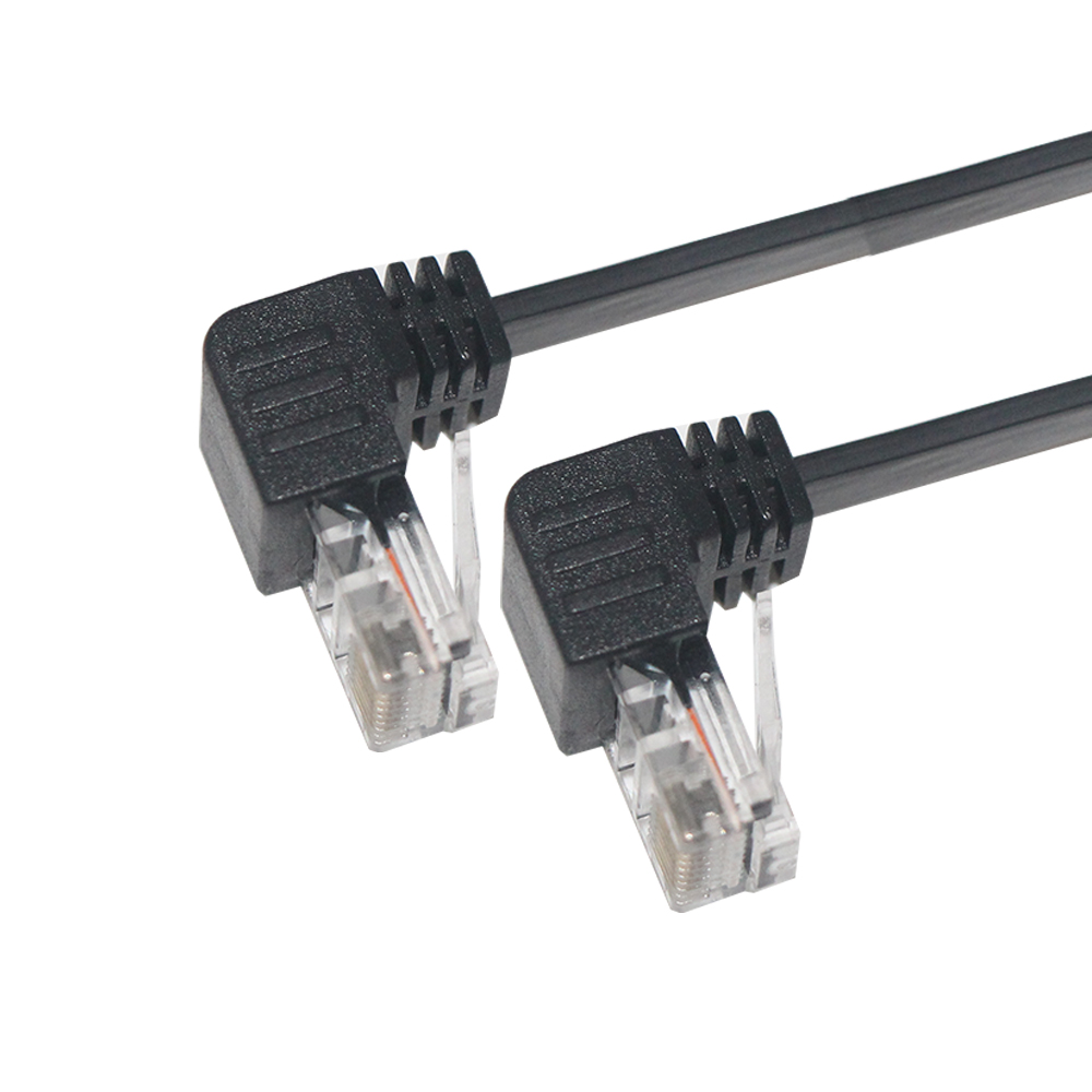 Cat5e/Cat6/Cat7/Cat8 High Speed Lan Cable RJ45 90 Degree Patch Cable 1-10m