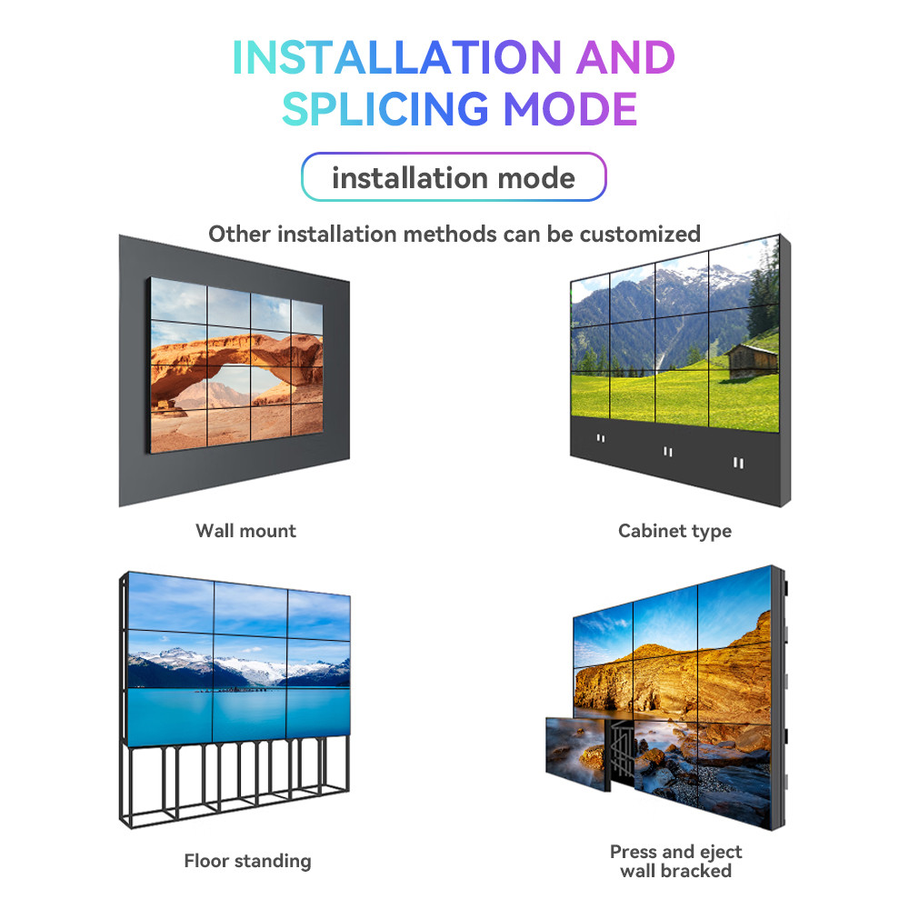 Seamless 3.5mm Bezel Less 2x3 3x3 Splicing Advertising Video Wall HD LCD 46" 49" 55"