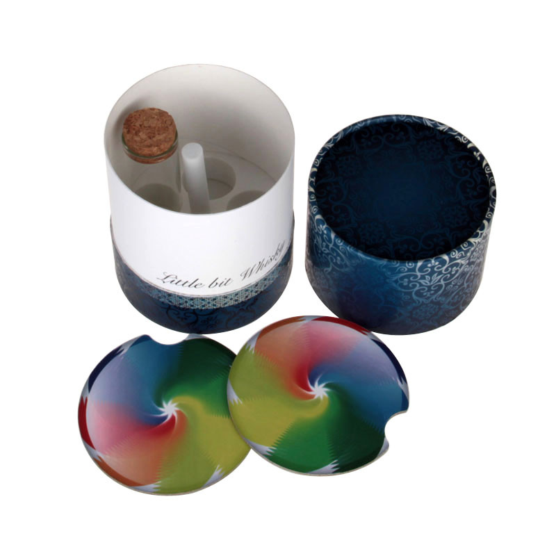 Spiral Custom Paper Tube Packaging Long Cap Cardboard Paper + Offset Paper Labeling