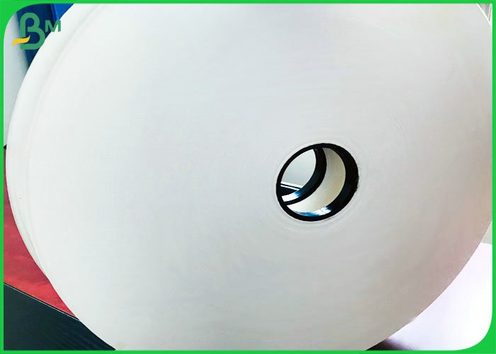Virgin FDA White Kraft 60GSM Blue Colored Printed Straw outside Paper Roll