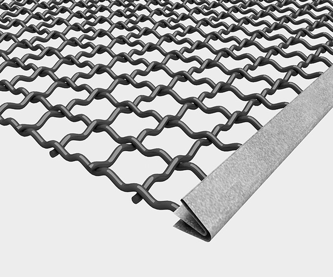 Square Opening Vibrating Wire Mesh Screen Steel Woven Aggregate Processing