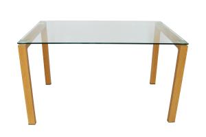China Clear OEM Tempered Glass Dining Table With 60x60mm Aluminum Plate wholesale
