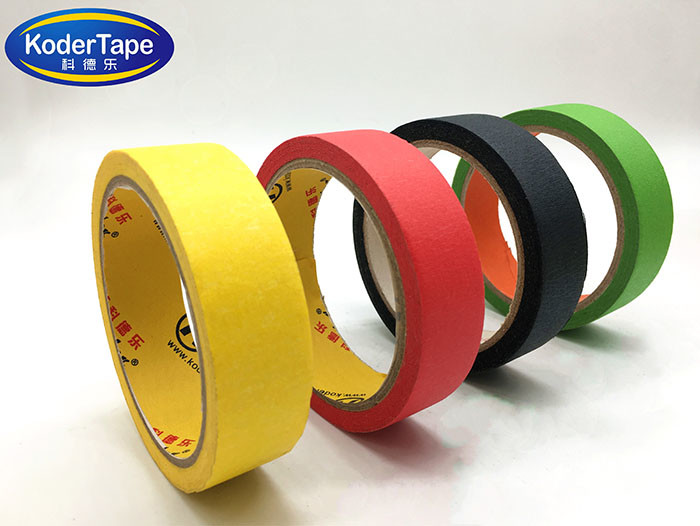 35mic Self-adhesive Colored Crepe Paper with Rubber Adhesive Masking Tape