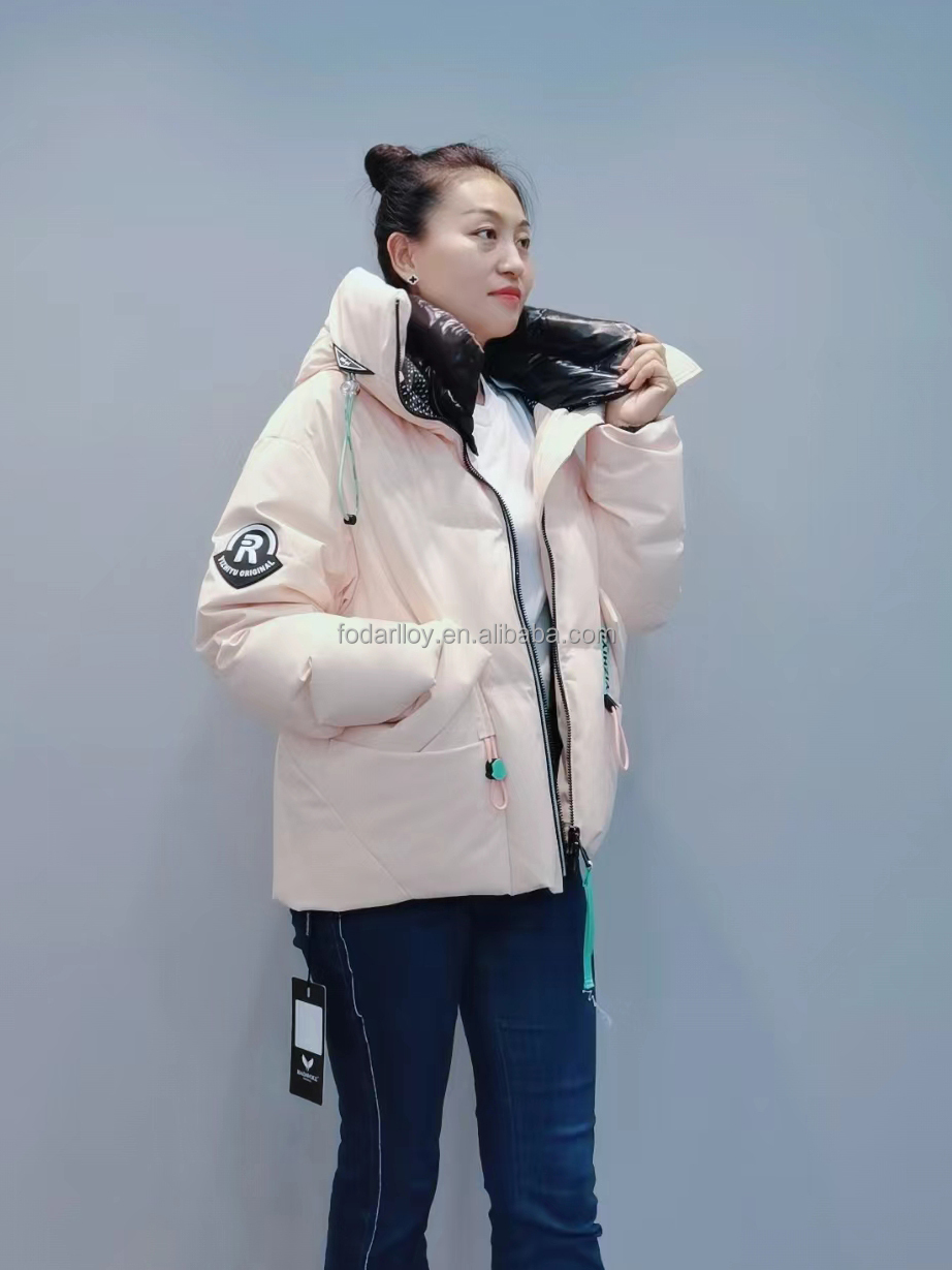 FODARLLOY F22531 Beige Ladies Warm Hooded Cotton-padded Clothes Women Slim Long Winter Jackets Women Coats