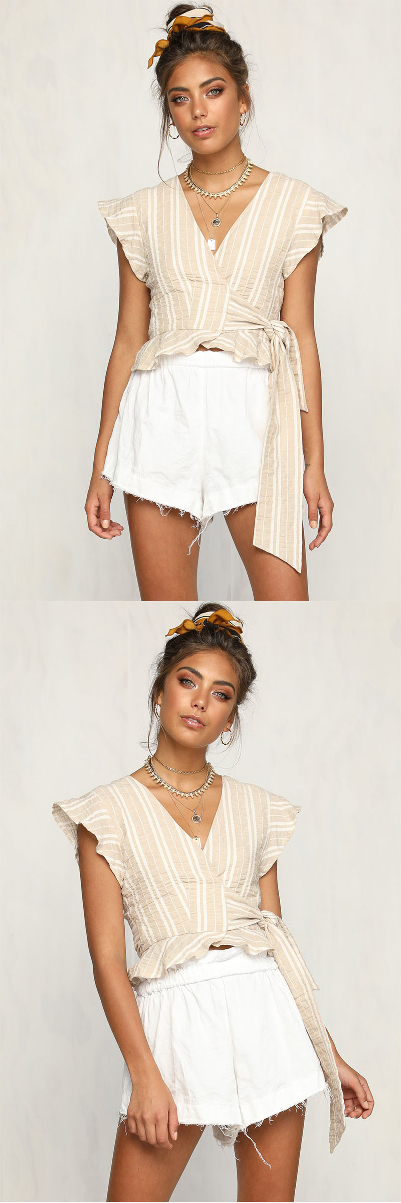 2017 Latest wrap summer women tops