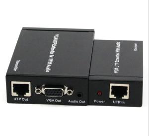 China 5V 2A VGA KVM Fiber Optic Extender Over CAT5E / 6 FTP Cable 300 Meters wholesale