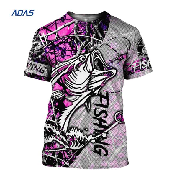 Quick Dry Fishing Bulk Sublimation Shirts Blank Breathable Polyester Jersey 160g