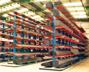 China Warehouse Structural Cantilever Shelves , Steel Cantilever Pipe Rack wholesale