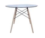 North Europe EAM toughened glass table household simple modern fashion rice