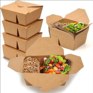 China Biodegradable Custom Paper To Go Boxes Food Grade Kraft Paper Takeaway Box wholesale