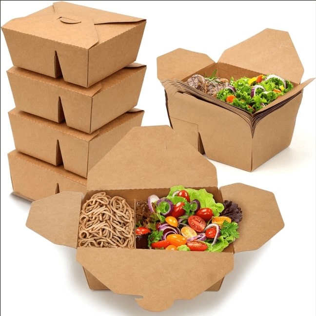 Eco Friendly Paper Takeaway Boxes Sustainable Food Packaging To Go Paper Containers