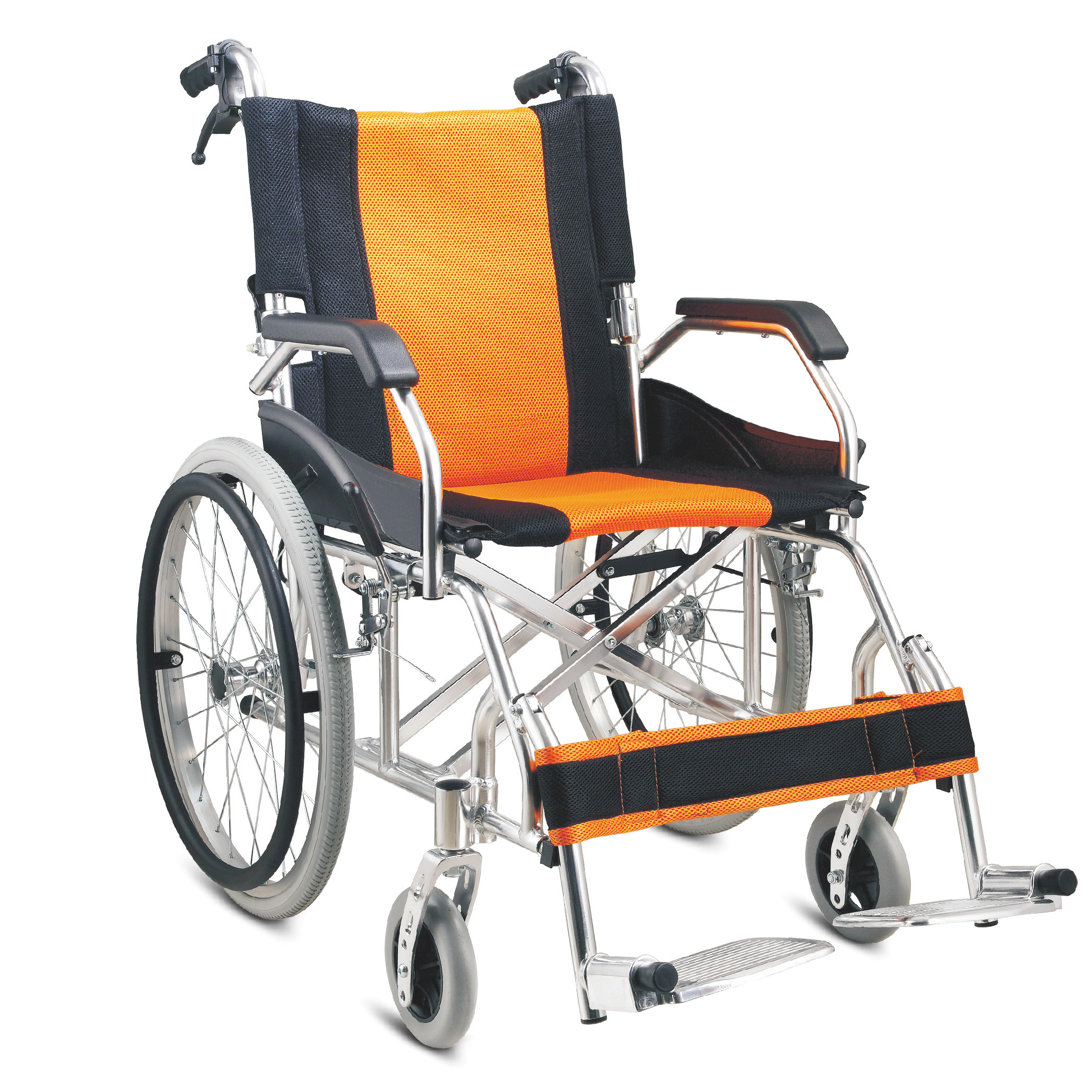 Multi Color Pediatric Aluminum Manual Wheelchair 46cm Solid Castor