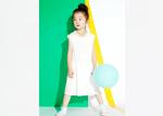 Sleeveless Little Girl Princess Dresses , Floral Jersey Girls Summer Dresses