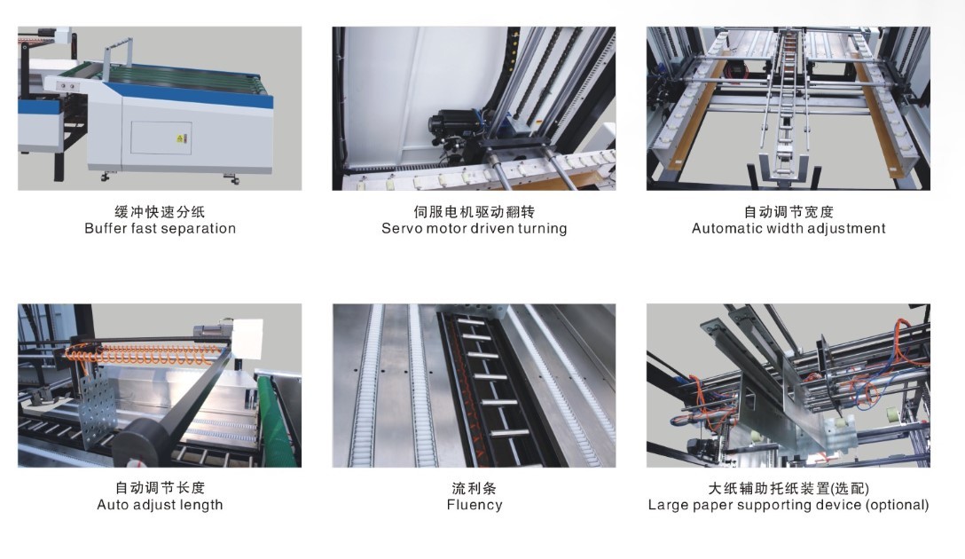 High Speed Automatic Intelligent 1700mm Litho Lamination Machine With Laminator Pallet Stacker