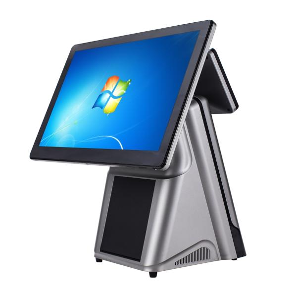 15.6 Inch i5 8+256GB Cash Register POS , Windows10 Capacitive Touch Screen POS Monitor Built-in Thermal Printer for Restaurant