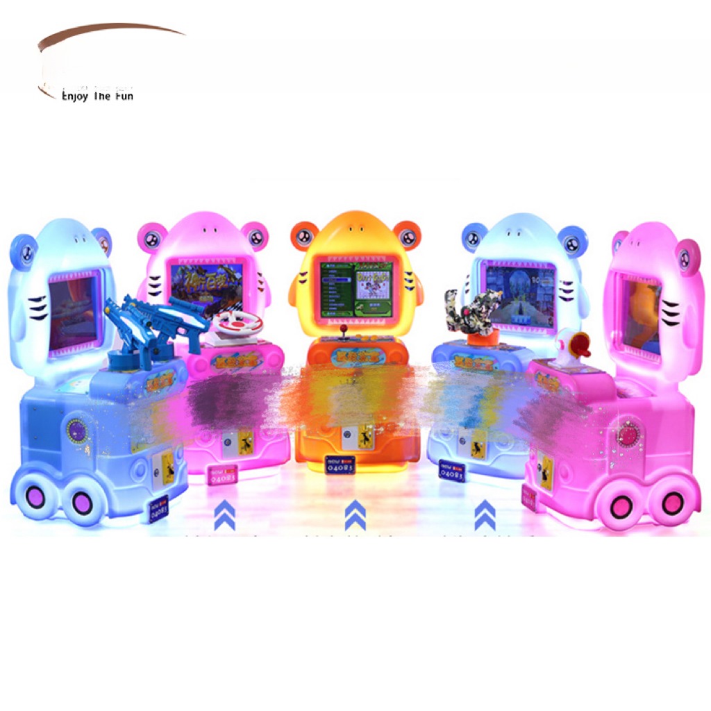 17inch Screen Kids Game Machine Shark Baby Double Gun Shooting Arcade Games