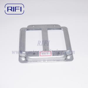 China 4&quot; Square Metallic Surface Cover 2 Duplex Receptacle wholesale