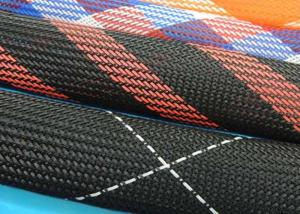 China Polyester Heat Shrinkable Braided Sleeving , Cable Protection Sleeve High Density wholesale