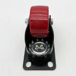 Polyurethane Tread Red Light Duty Caster Wheels with brake Double Bearing 40MM