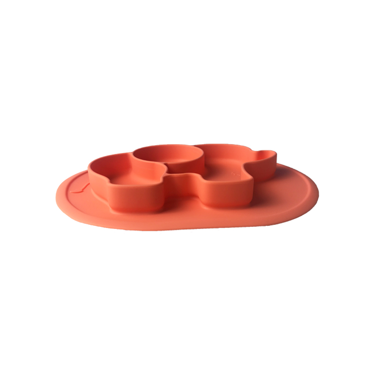Food Feeding Elephant Silicone Baby Plates Customized Kids Dinning Plate Bpa Free