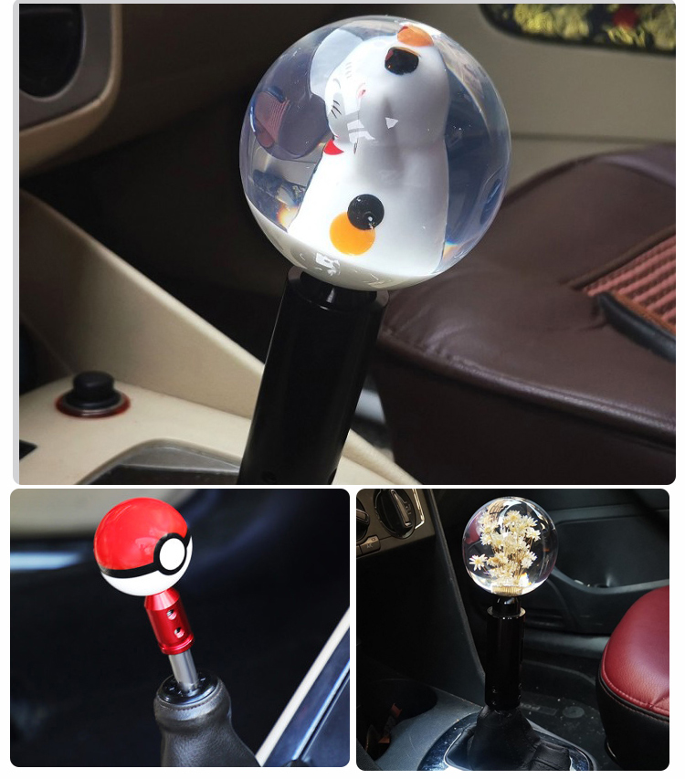 custom Refit car accessories universal shift knob jdm resin flower shift knob