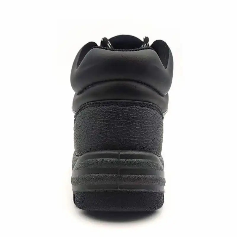 PU Industrial Safety Shoes Black Leather Work Boots For Men